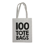 100 Natural Budget Tote Bags With Custom One Colour Prints